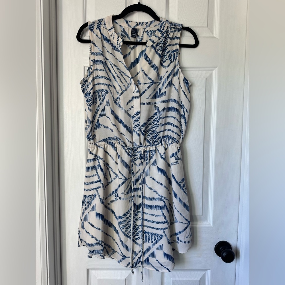GAP Navy and White Patterned Mini Dress